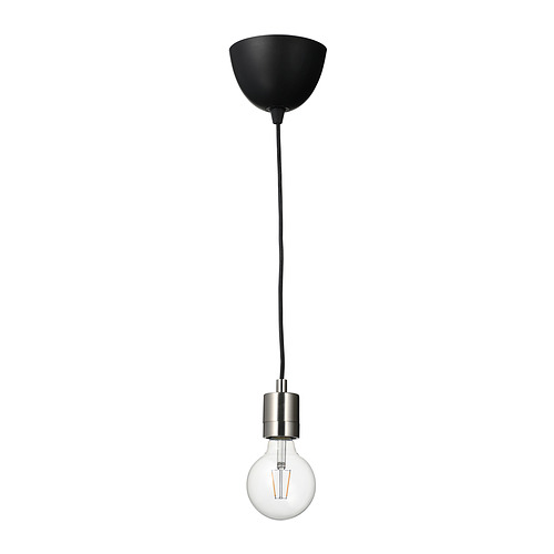SKAFTET/LUNNOM pendant lamp with light bulb