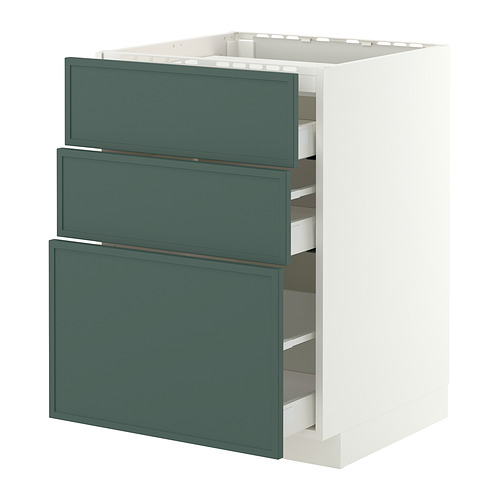 METOD/MAXIMERA base cab f hob/3 fronts/3 drawers