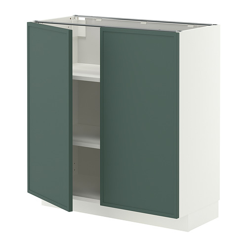 METOD, grunnskápur með hillum og 2 hurðum