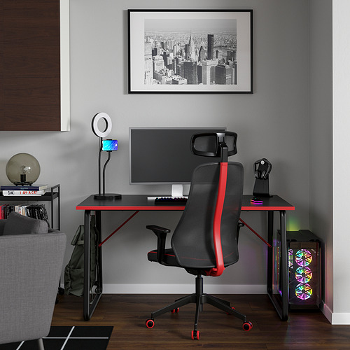 HUVUDSPELARE/MATCHSPEL, gaming desk and chair