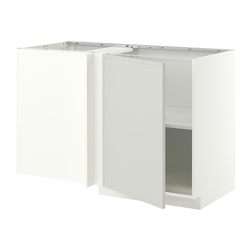 METOD corner base cabinet with shelf