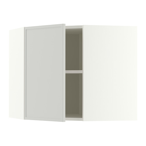 METOD corner wall cabinet with shelves