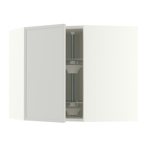 METOD corner wall cabinet with carousel