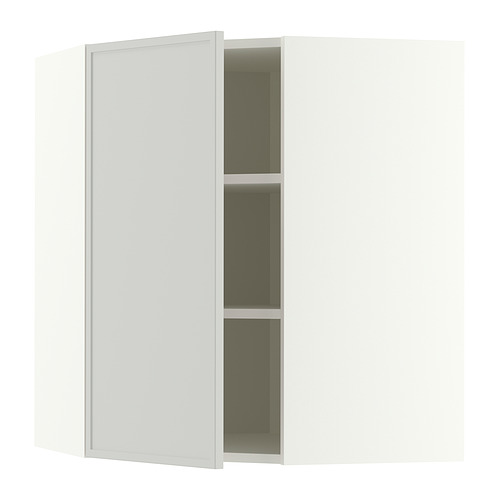 METOD corner wall cabinet with shelves