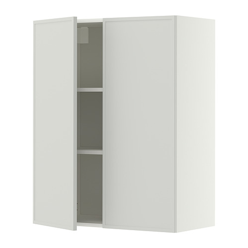 METOD wall cabinet with shelves/2 doors