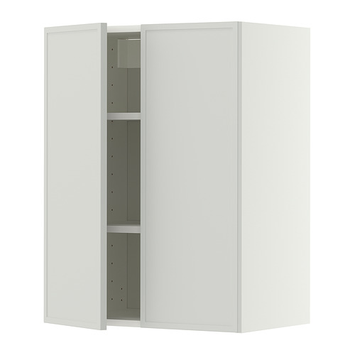 METOD wall cabinet with shelves/2 doors