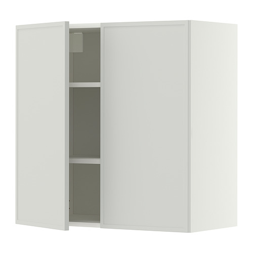 METOD wall cabinet with shelves/2 doors