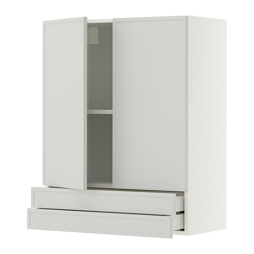 METOD/MAXIMERA wall cabinet w 2 doors/2 drawers