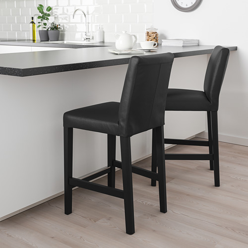 BERGMUND, bar stool with backrest