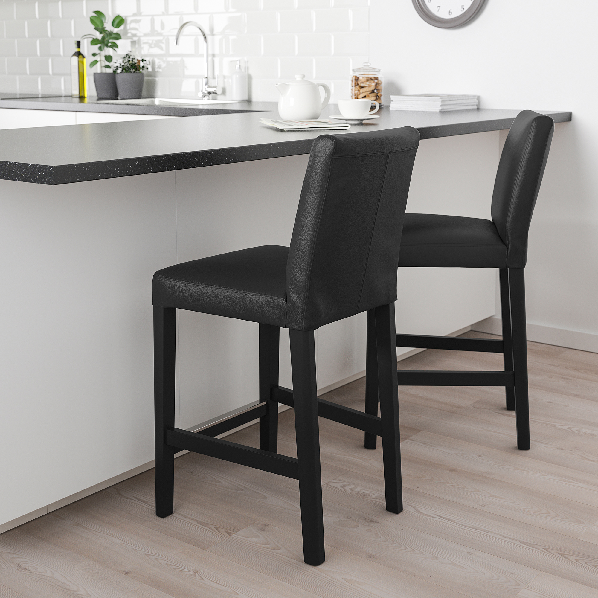 BERGMUND bar stool with backrest