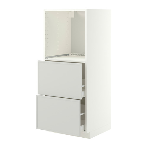 METOD/MAXIMERA high cabinet w 2 drawers for oven