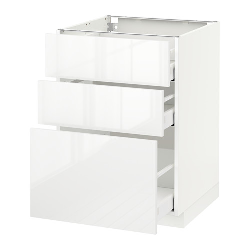 METOD/MAXIMERA base cabinet with 3 drawers