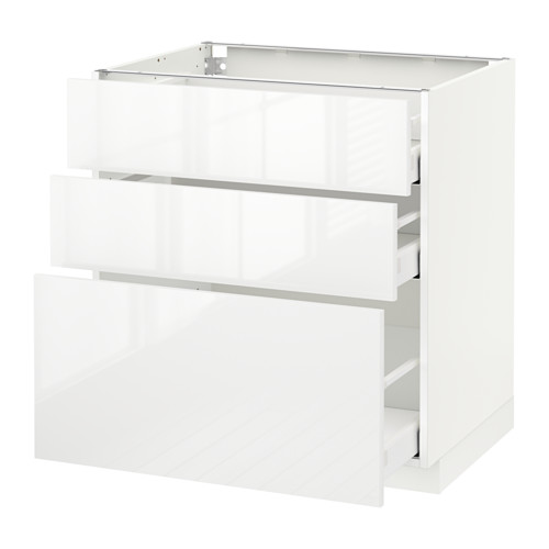 METOD/MAXIMERA base cabinet with 3 drawers