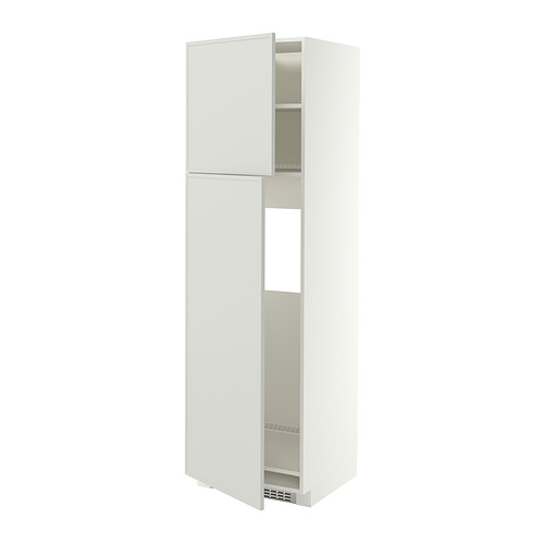 METOD high cabinet for fridge w 2 doors