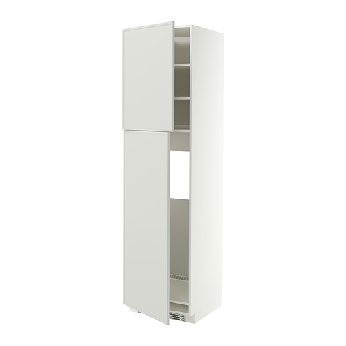 METOD high cabinet for fridge w 2 doors