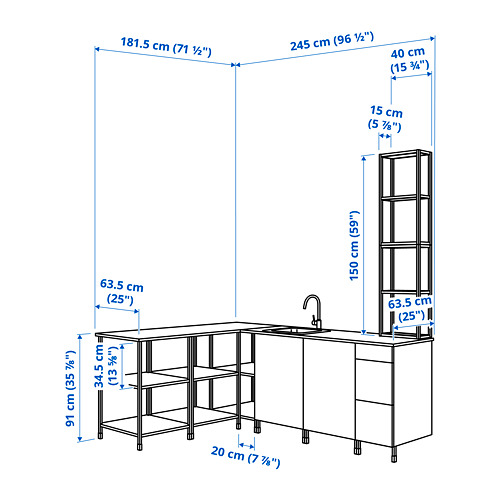 ENHET corner kitchen