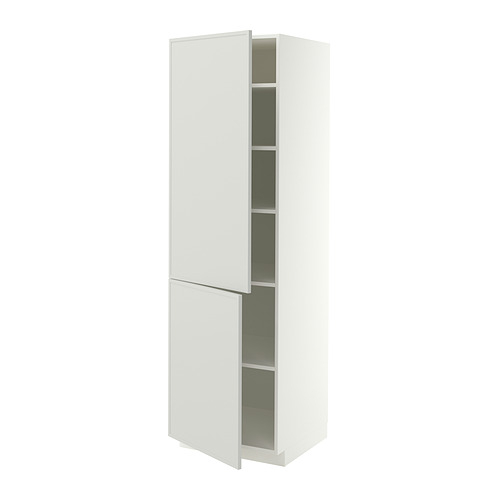 METOD high cabinet with shelves/2 doors