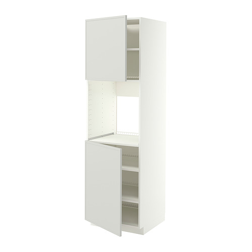 METOD high cab f oven w 2 doors/shelves