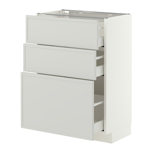 METOD/MAXIMERA base cabinet with 3 drawers