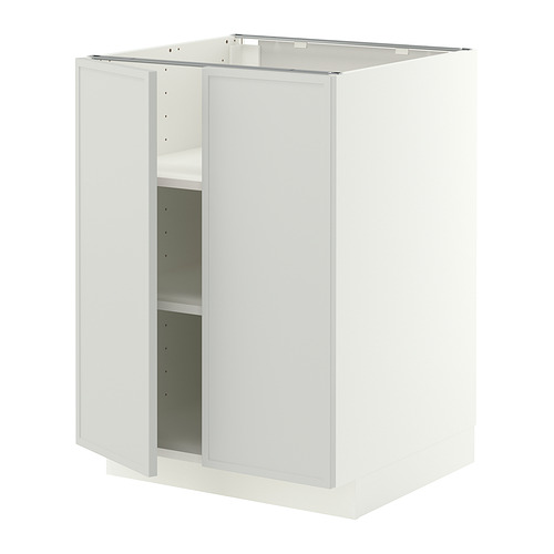 METOD base cabinet with shelves/2 doors
