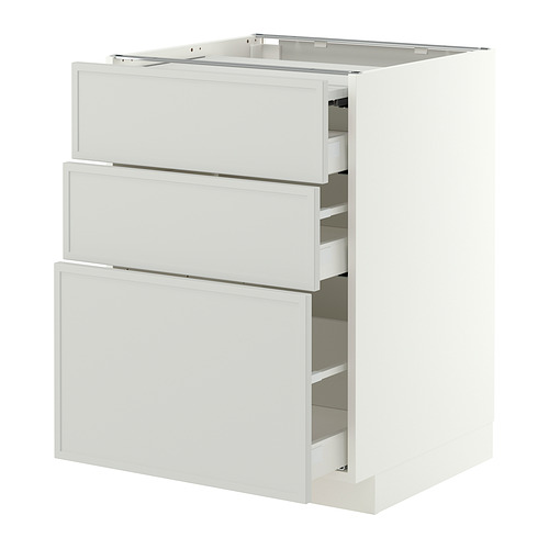 METOD/MAXIMERA bc w pull-out work surface/3drw