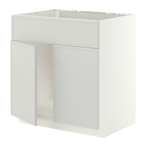 METOD base cabinet f sink w 2 doors/front