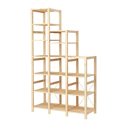 IVAR, 3 sections/shelves