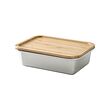 Rectangular stainless steel/bamboo (+1.100,-)