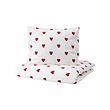 Heart pattern/white red