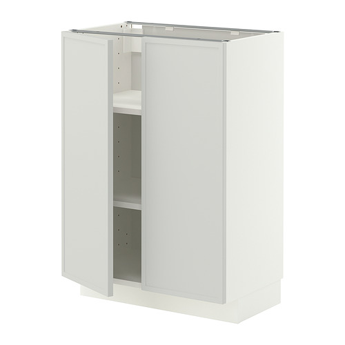 METOD base cabinet with shelves/2 doors