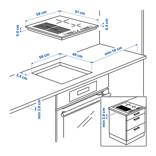 SMAKLIG induction hob