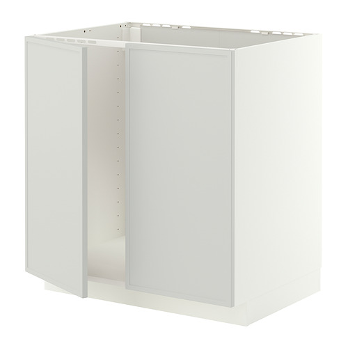 METOD base cabinet for sink + 2 doors