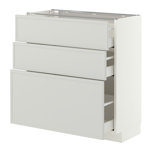METOD/MAXIMERA base cabinet with 3 drawers