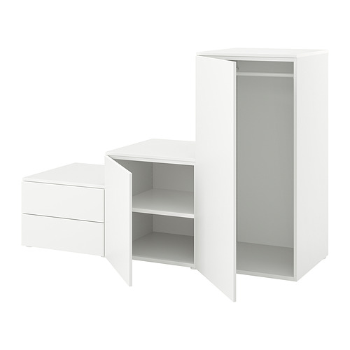 PLATSA, wardrobe with 2 doors+2 drawers