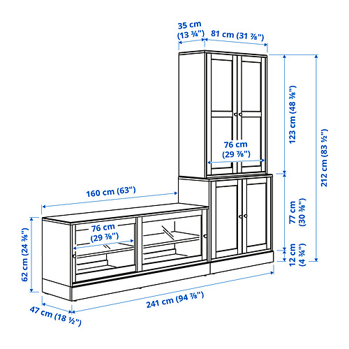 HAVSTA TV storage combination