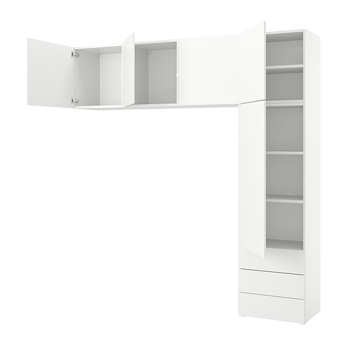 PLATSA, wardrobe with 5 doors+3 drawers