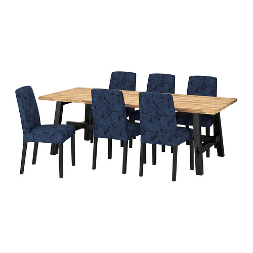 SKOGSTA/BERGMUND, table and 6 chairs