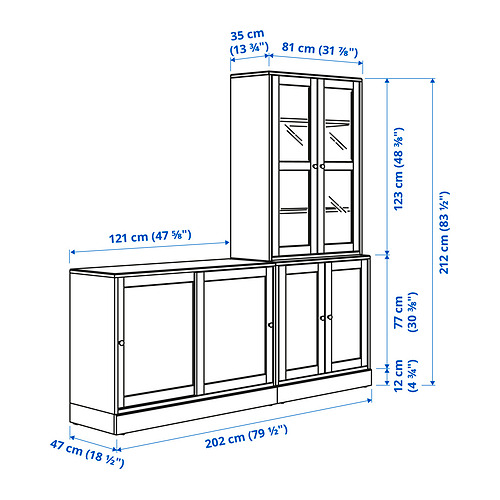 HAVSTA storage combination w sliding doors