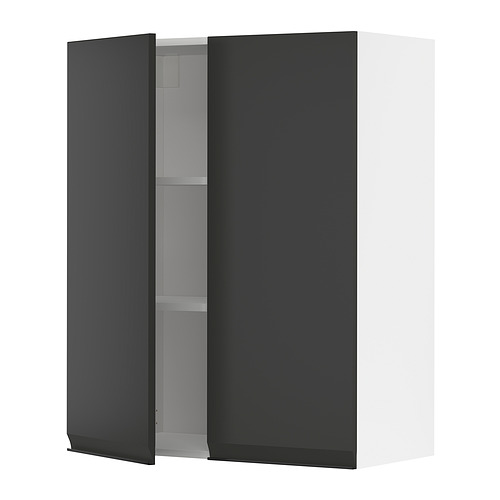 METOD wall cabinet with shelves/2 doors
