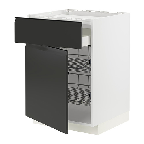 METOD/MAXIMERA base cab f hob/drawer/2 wire bskts