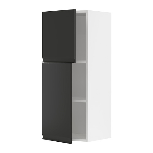 METOD wall cabinet with shelves/2 doors