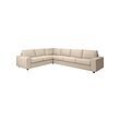 With wide armrests/hallarp beige
