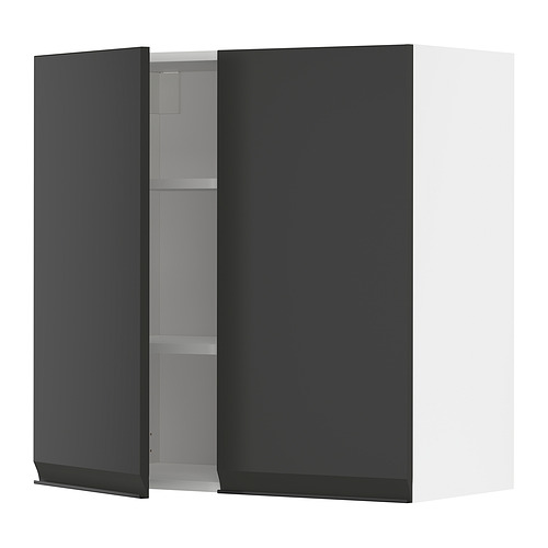 METOD wall cabinet with shelves/2 doors