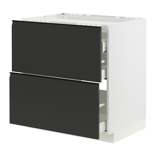 METOD/MAXIMERA base cab f hob/2 fronts/3 drawers