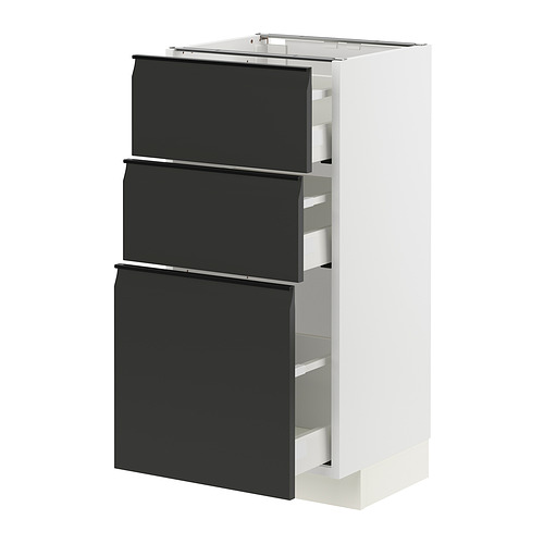 METOD/MAXIMERA base cabinet with 3 drawers