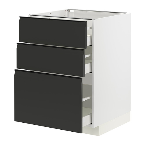 METOD/MAXIMERA base cabinet with 3 drawers