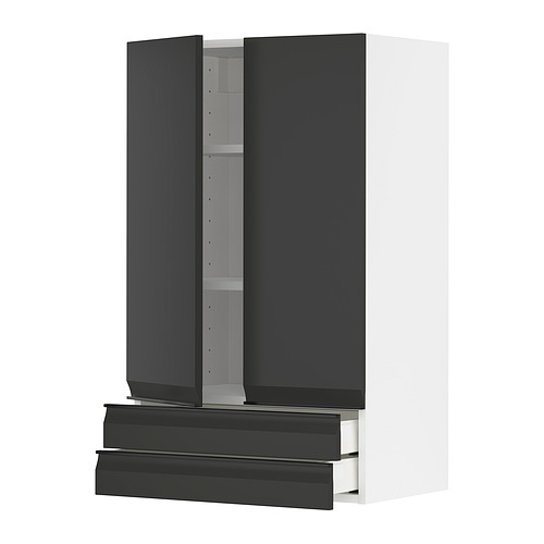 METOD/MAXIMERA wall cabinet w 2 doors/2 drawers