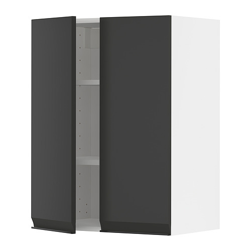METOD wall cabinet with shelves/2 doors