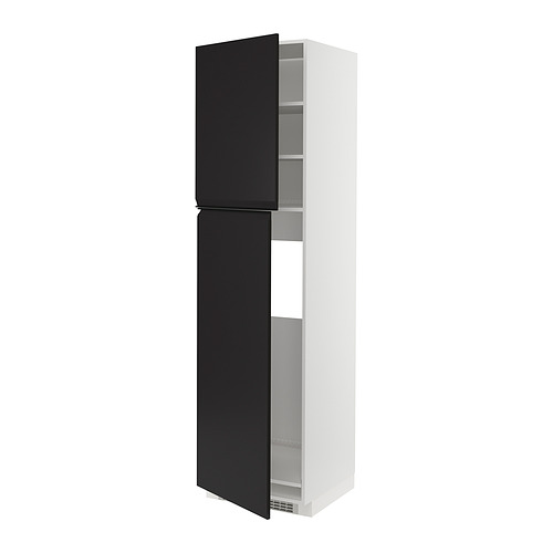 METOD high cabinet for fridge w 2 doors
