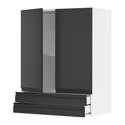 METOD/MAXIMERA wall cabinet w 2 doors/2 drawers